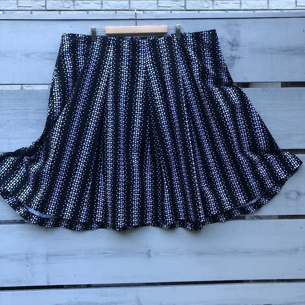 Lane Bryant Coastal Cotton Flared Skirt Retro Office Church Minimalist Fairycore
